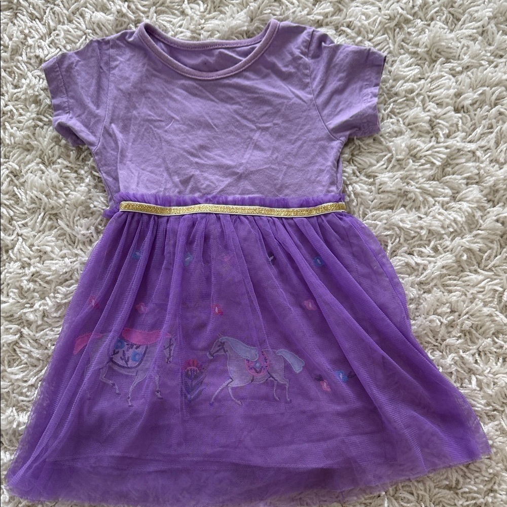 Girls' Purple Tulle Horse Dress